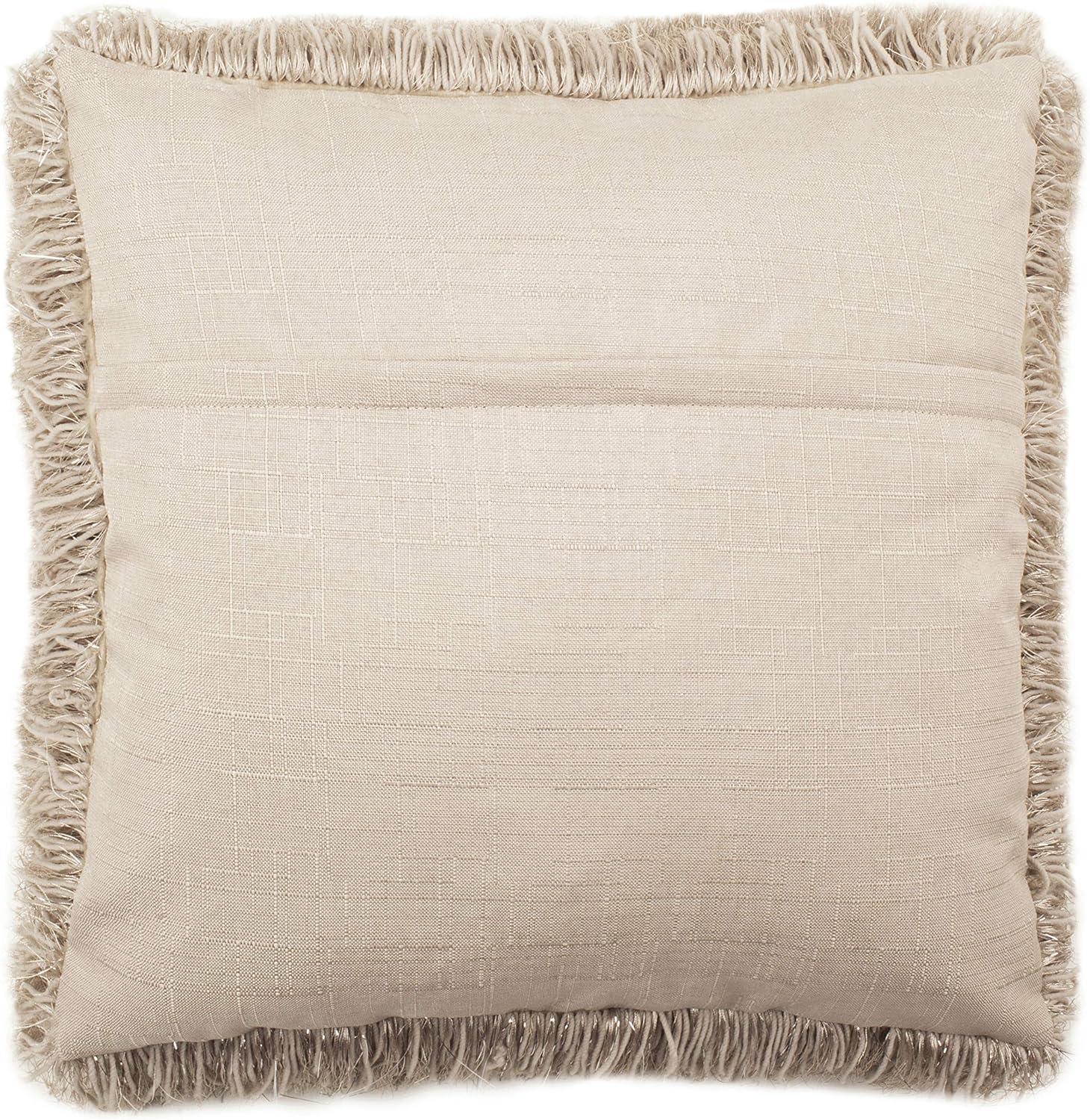 image:imageSAFAVIEH Pillow Collection Shag Modish 20 Throw Metallic SilverMetallic Bronze