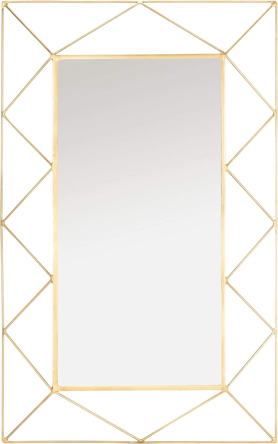 image:imageSafavieh Home Heath 47inch High Gunmetal Rectangle Decorative Accent MirrorGold