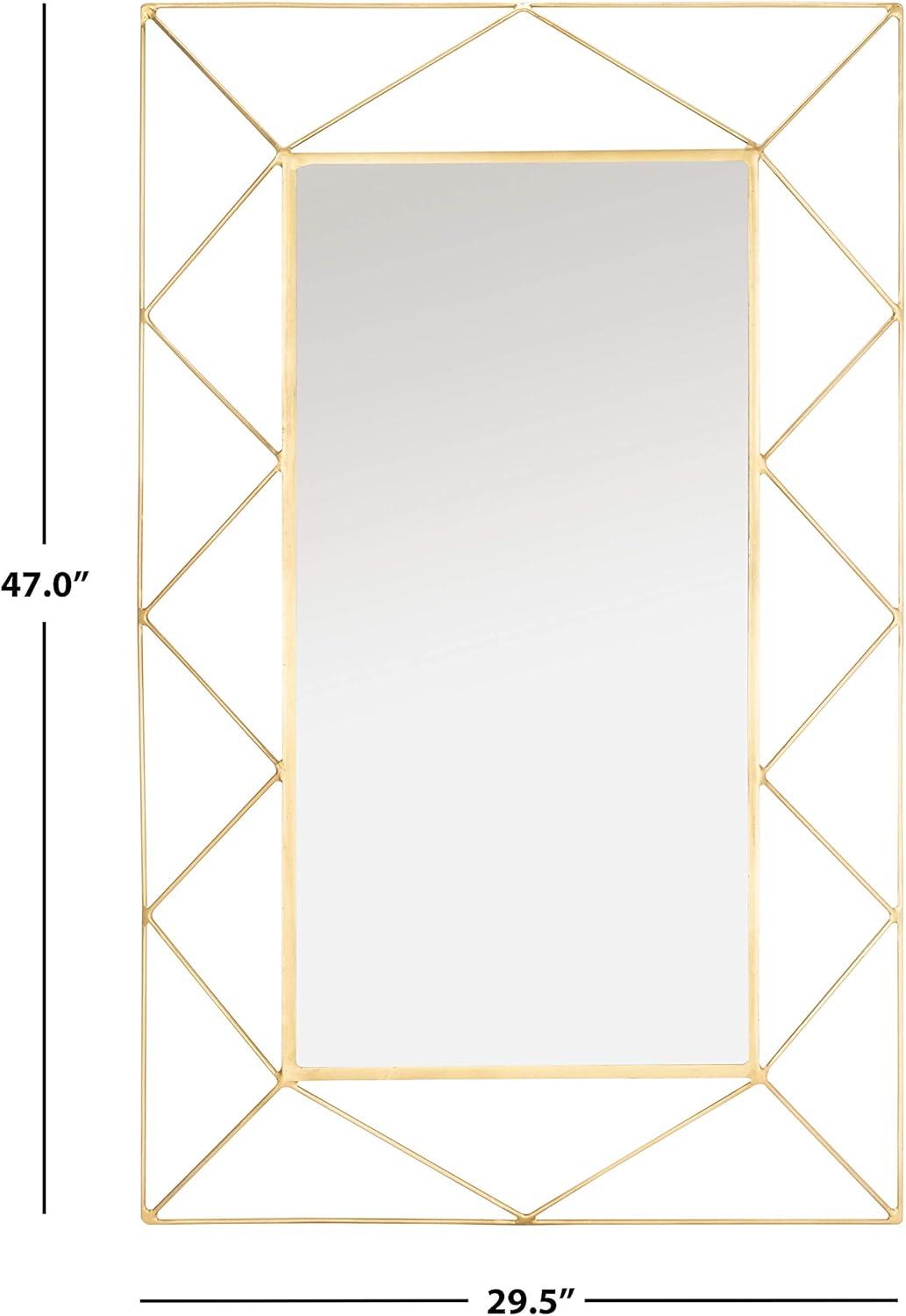 image:imageSafavieh Home Heath 47inch High Gunmetal Rectangle Decorative Accent MirrorGold