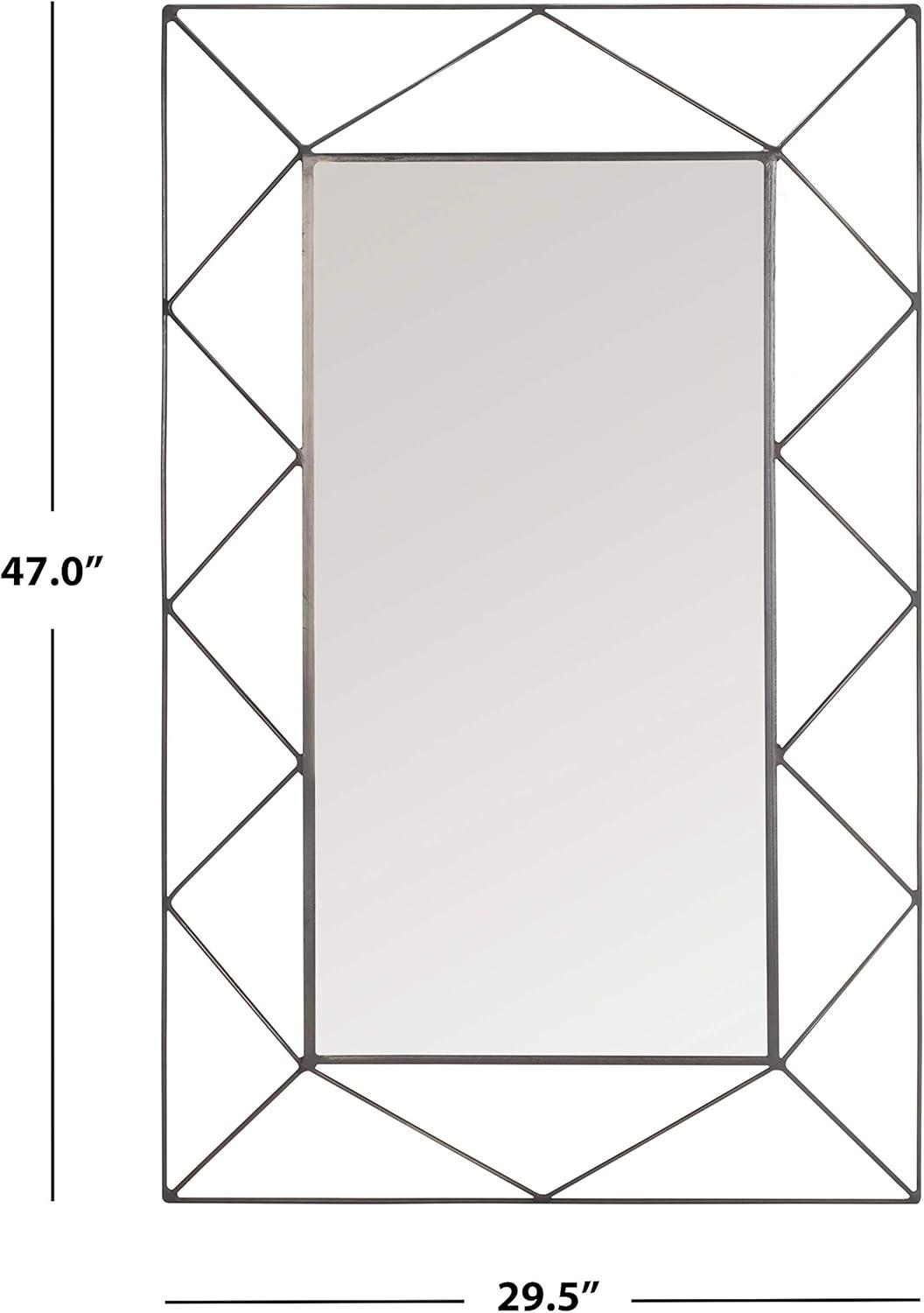 image:imageSafavieh Home Heath 47inch High Gunmetal Rectangle Decorative Accent MirrorGunmetal