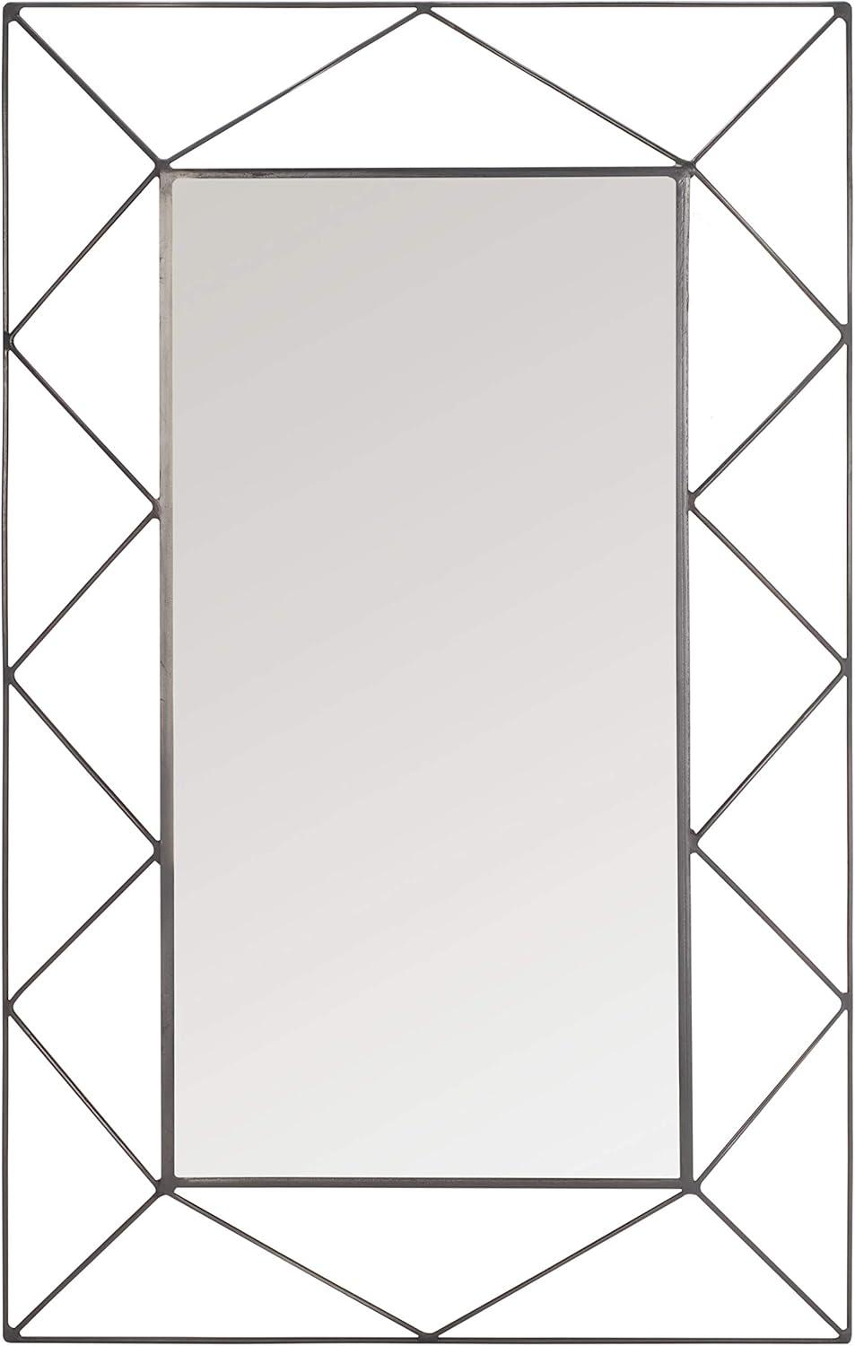 image:imageSafavieh Home Heath 47inch High Gunmetal Rectangle Decorative Accent MirrorGunmetal