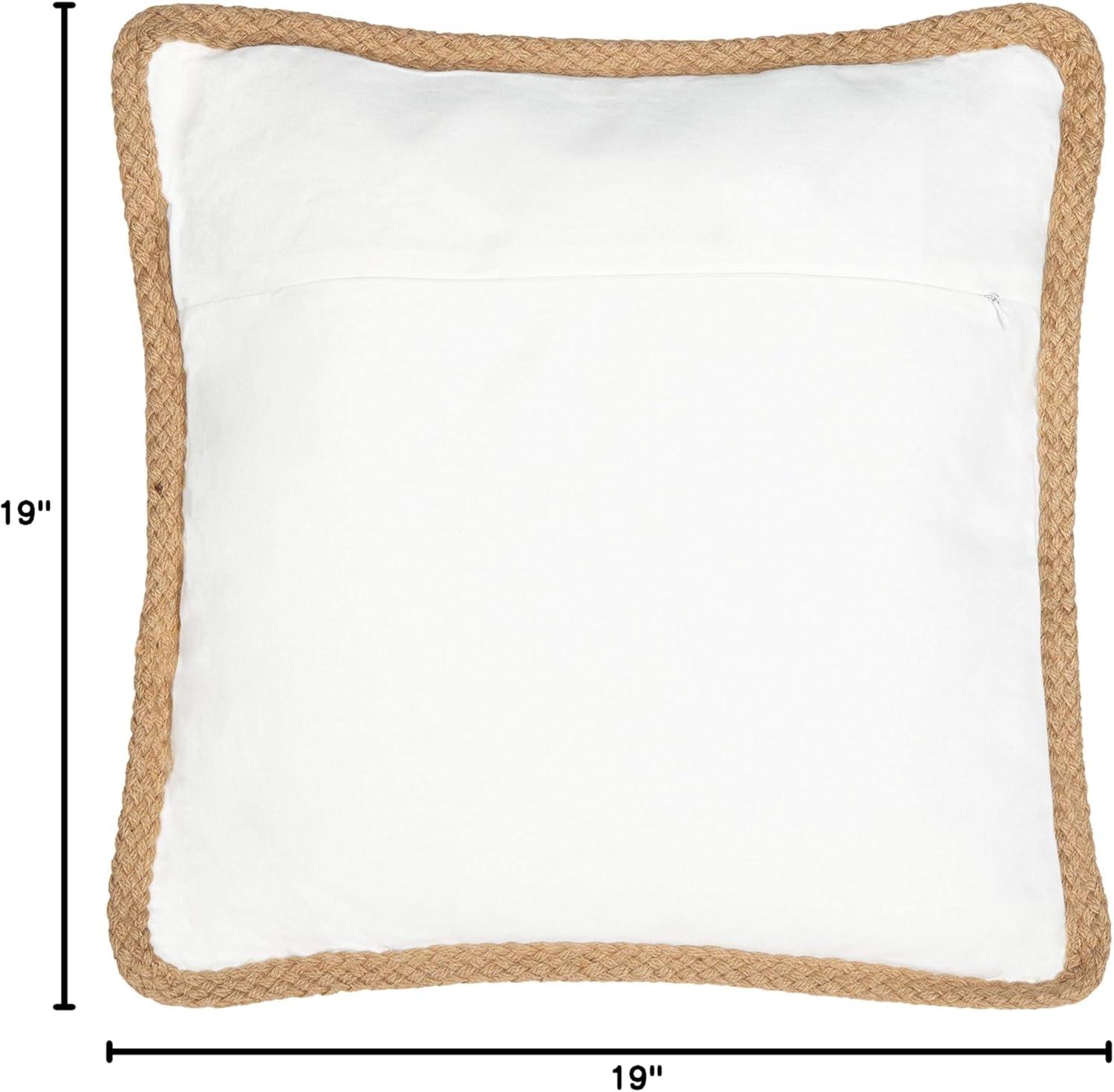 image:imageSafavieh Home Nilam Natural Color Fish Nautical Coastal 18inch Decorative Pillow