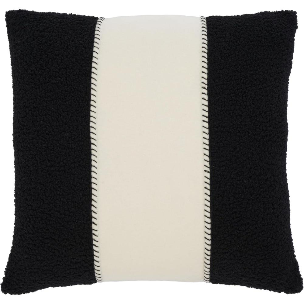 image:imageSAFAVIEH Camdyn Pillow CamelIvoryBlackIvory