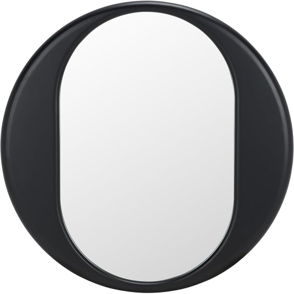 image:imageSAFAVIEH Home Collection Ollie 30 Round Wall MirrorBlack