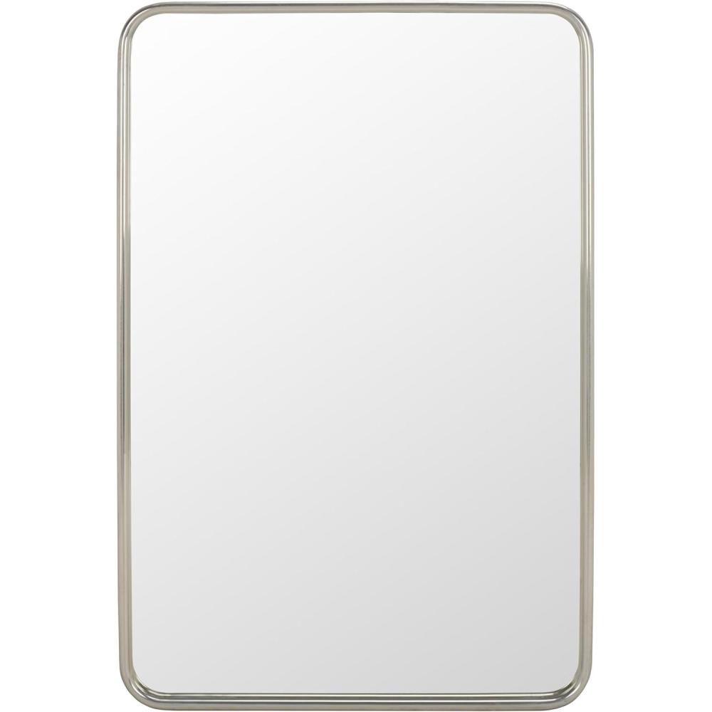 image:imageSAFAVIEH Home Collection Base Handmade Metal Frame Wall MirrorSilver
