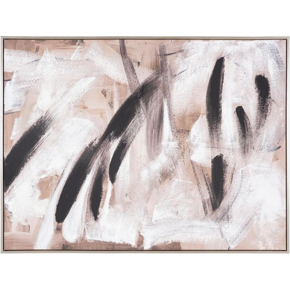 image:imageSAFAVIEH Home Collection Champagne Toasts 48 x 36 Framed Linen Canvas Wall Art Decor Ideal for Living Room Bedroom Foyer Entryway
