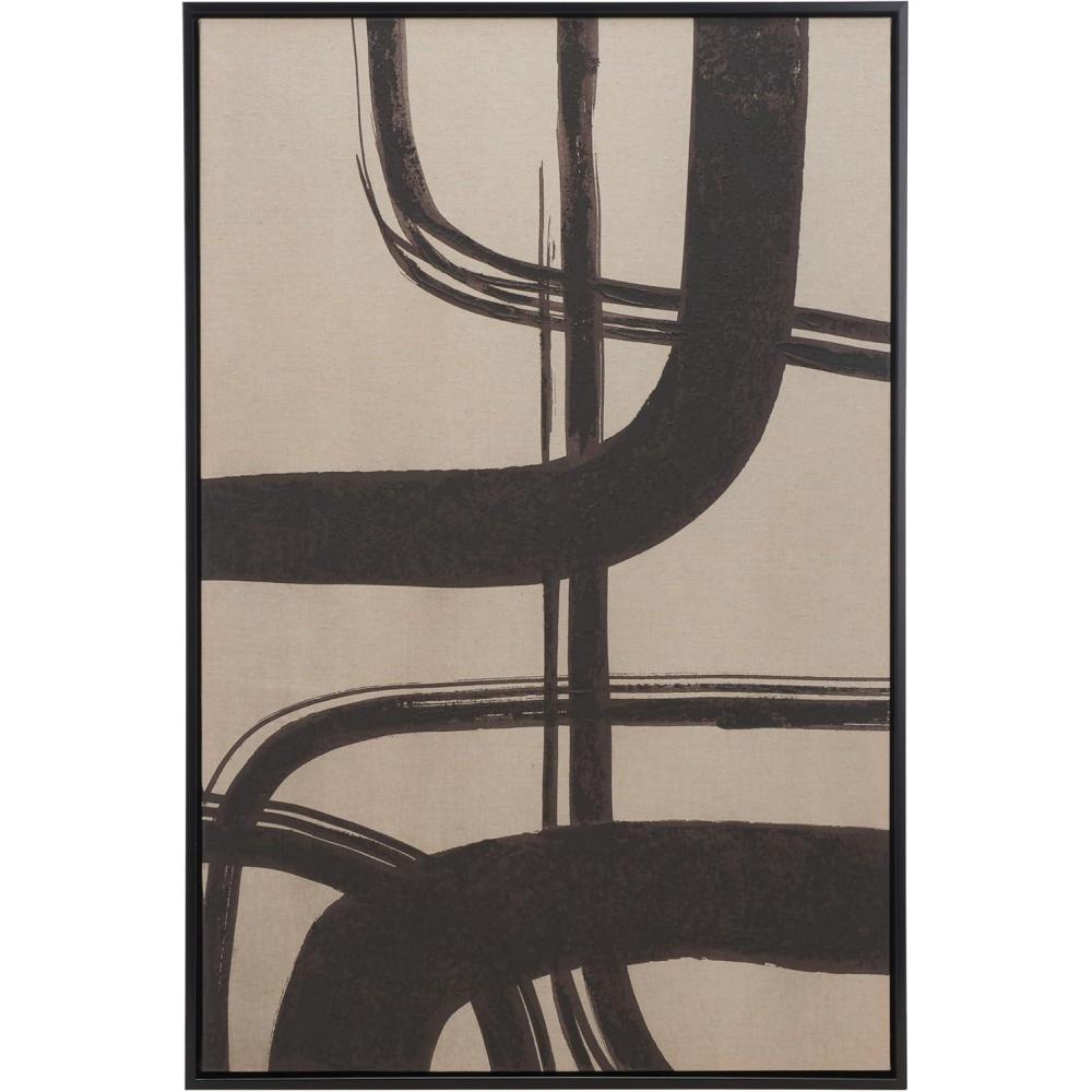 image:imageSAFAVIEH Home Collection Inky Freeway Modern Contemporary 24 x 36inch Framed Wall Art Decor