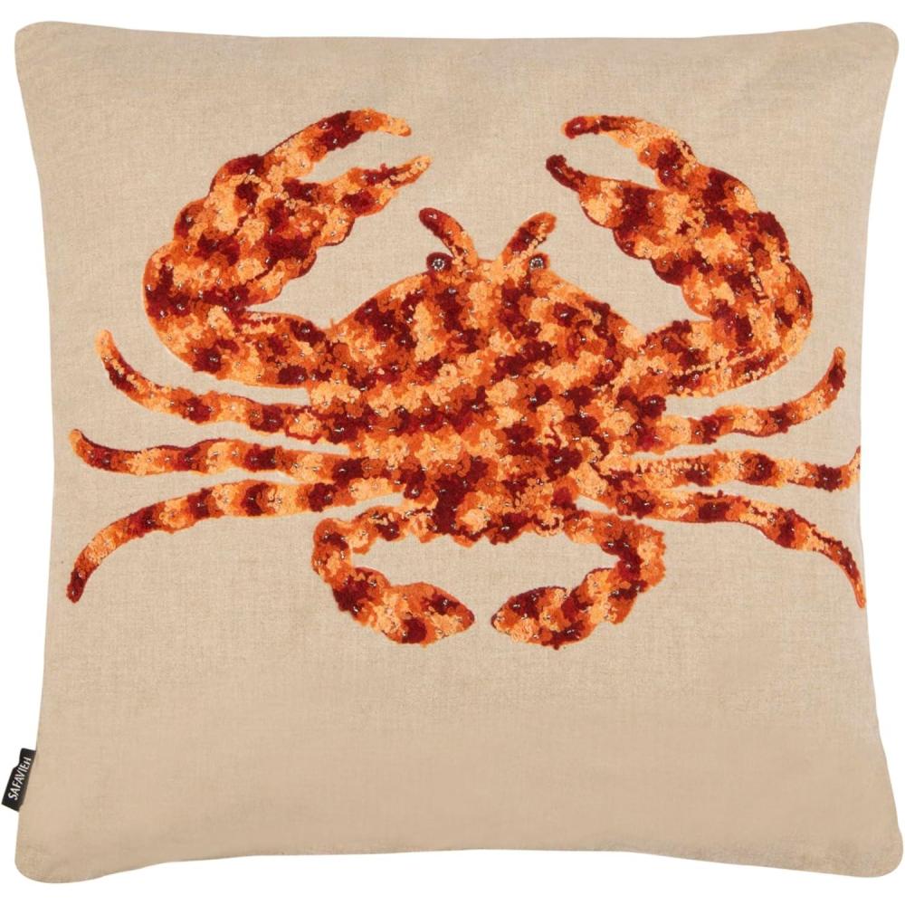 image:imageSAFAVIEH Home Collection Lilia Beige and Red 20 x 20 Pillow 22x22 AssortedAssorted
