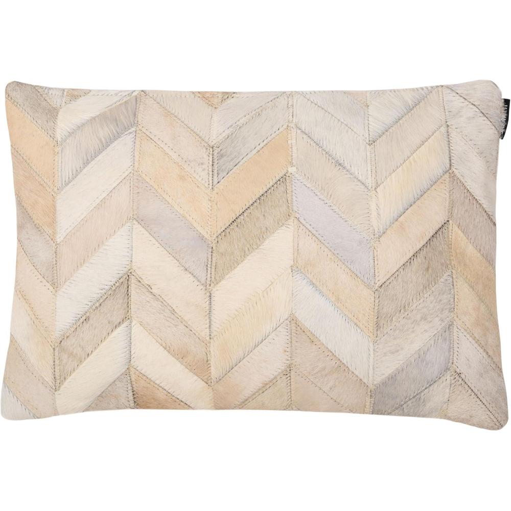 image:imageSAFAVIEH Home Collection Marley Rustic Glam MultiWhite Cowhide 14 x 20inch Rectangle Pillow with InsertMultiWhite