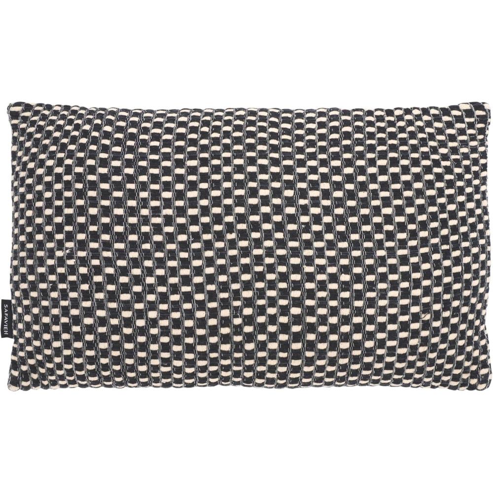 image:imageSAFAVIEH Home Collection Millie CreamBlack 12 x 20inch Decorative Accent Throw Pillow with InsertBlackCream