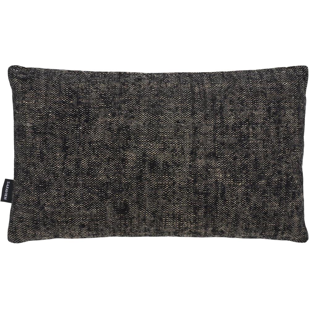 image:imageSAFAVIEH Home Collection Rowe Cream 12 x 20inch Decorative Accent Throw Pillow with InsertBlackNatural