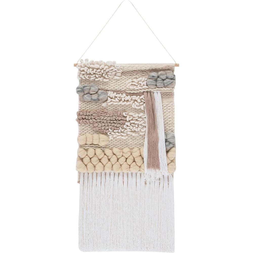 image:imageSAFAVIEH Home Collection Sedona Florica Boho Tribal Ivory Woven Tapestry Hanging Wall Art