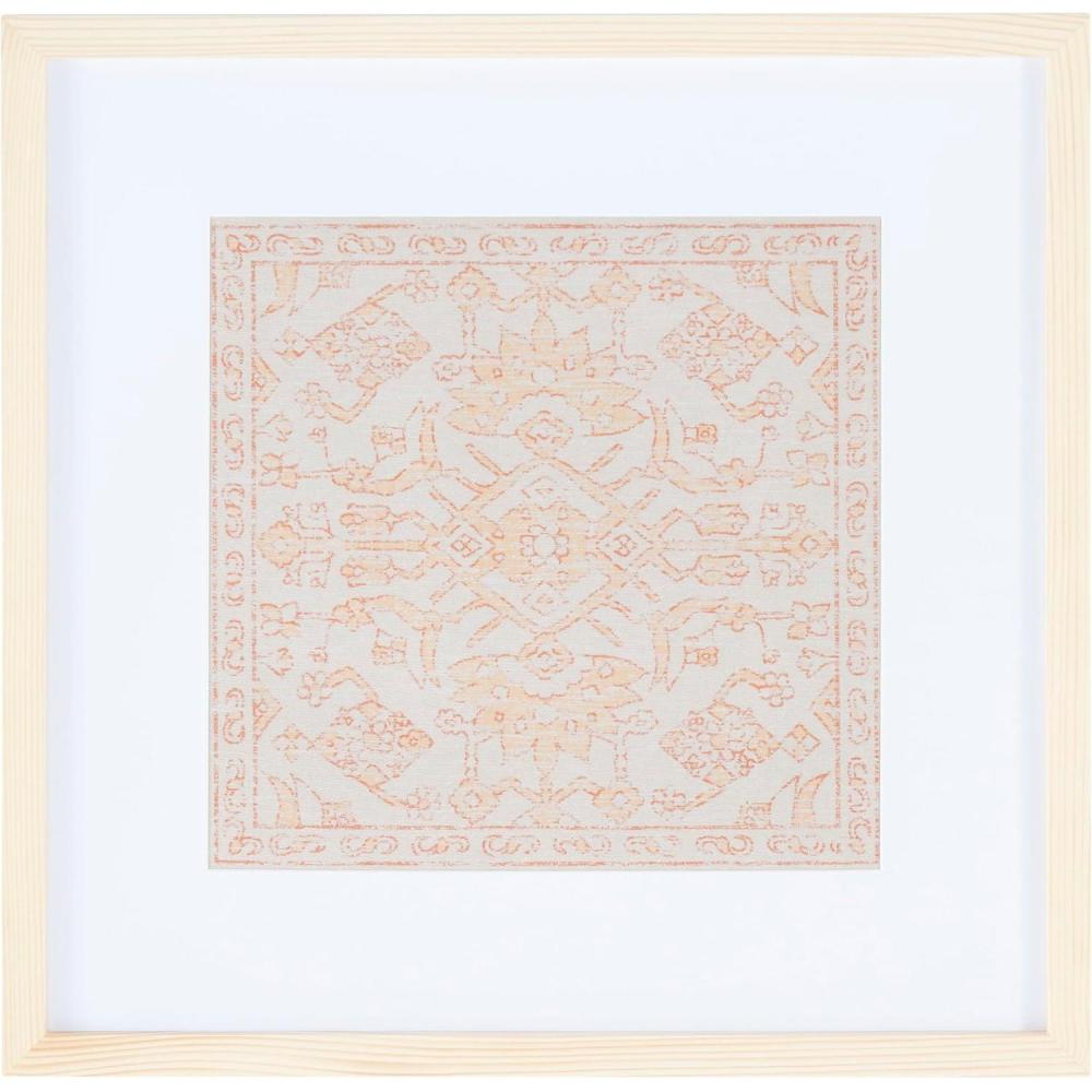 image:imageSAFAVIEH Home Collection Stenquist GoldBeige 18inch Square Boho Wood Framed Textile Wall Art for Bedroom Living Room Foyer Dining Area Entryway