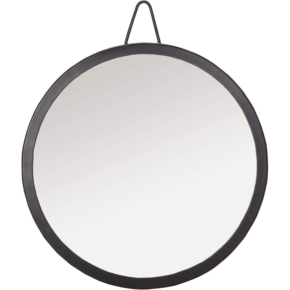 image:imageSAFAVIEH Home Darsey Matte Black Round 20inch Decorative Accent Mirror