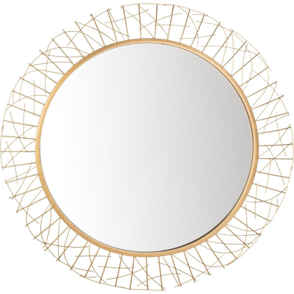 image:imageSAFAVIEH Home Elsie Gold Round 29inch Decorative Accent MirrorGold