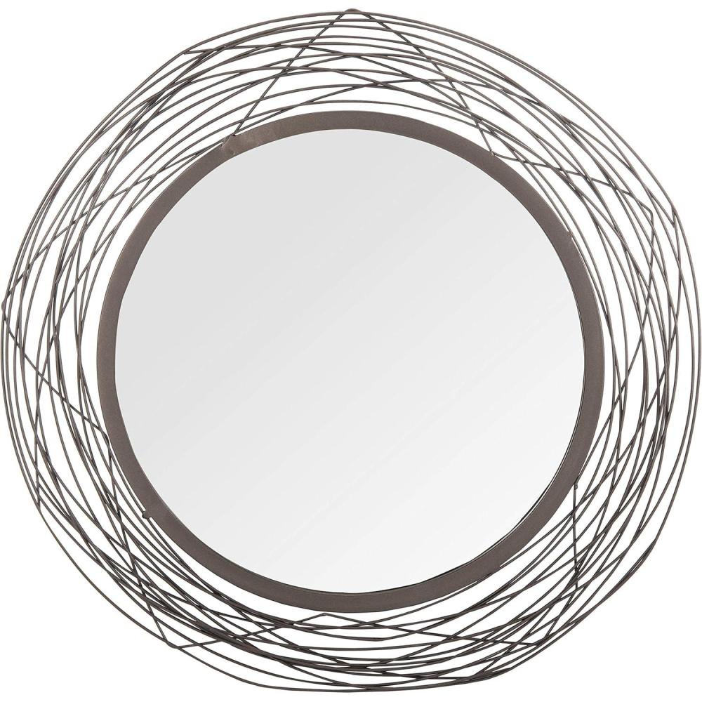 image:imageSAFAVIEH Home Nixie Black Round 29inch Decorative Accent Mirror