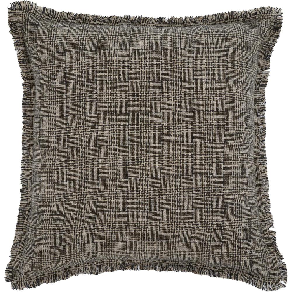 image:imageSAFAVIEH Inara 20x20 Pillow BlackNatural