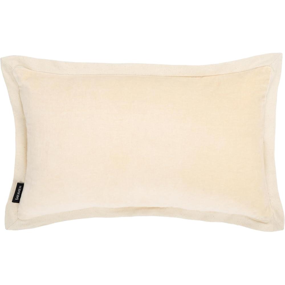 image:imageSAFAVIEH Jordy 18 X 18 OliveNatural Cotton Throw PillowIvoryNatural
