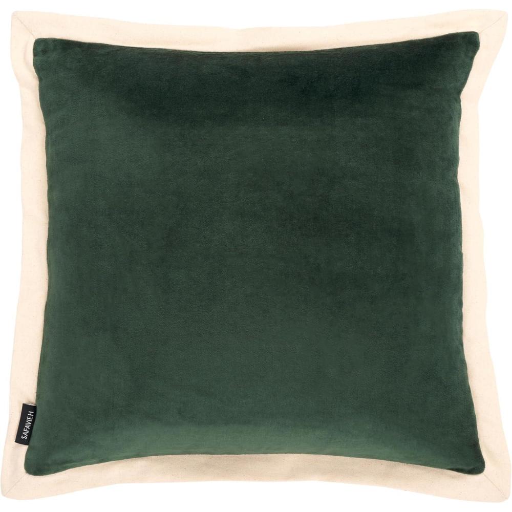 image:imageSAFAVIEH Jordy 18 X 18 OliveNatural Cotton Throw PillowOliveNatural