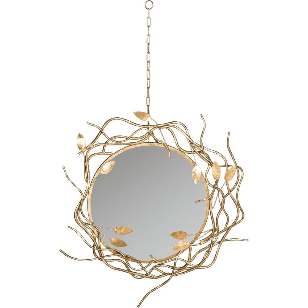 image:imageSAFAVIEH MIR4062A Home Collection Wreath Mirror Antique Gold