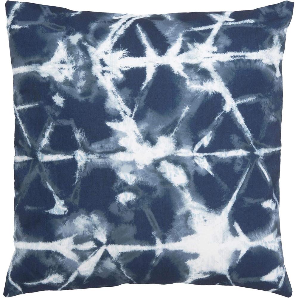 image:imageSAFAVIEH Maven 18inch Navy and White IndoorOutdoor Decorative Throw Pillow