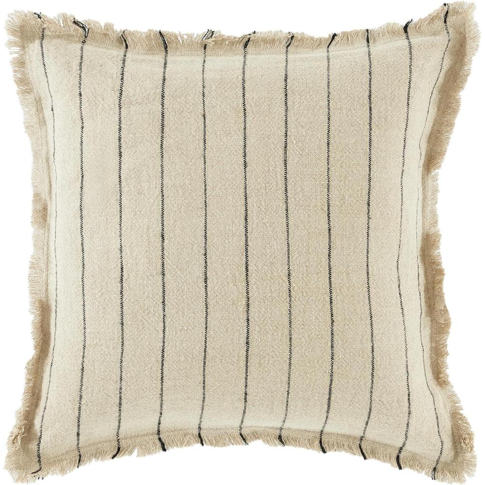 image:imageSAFAVIEH McKay 20x20 Pillow NaturalBlack
