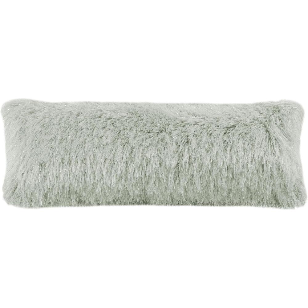 image:imageSAFAVIEH Pillow Collection Shag Modish 20 Throw Metallic SilverGreen