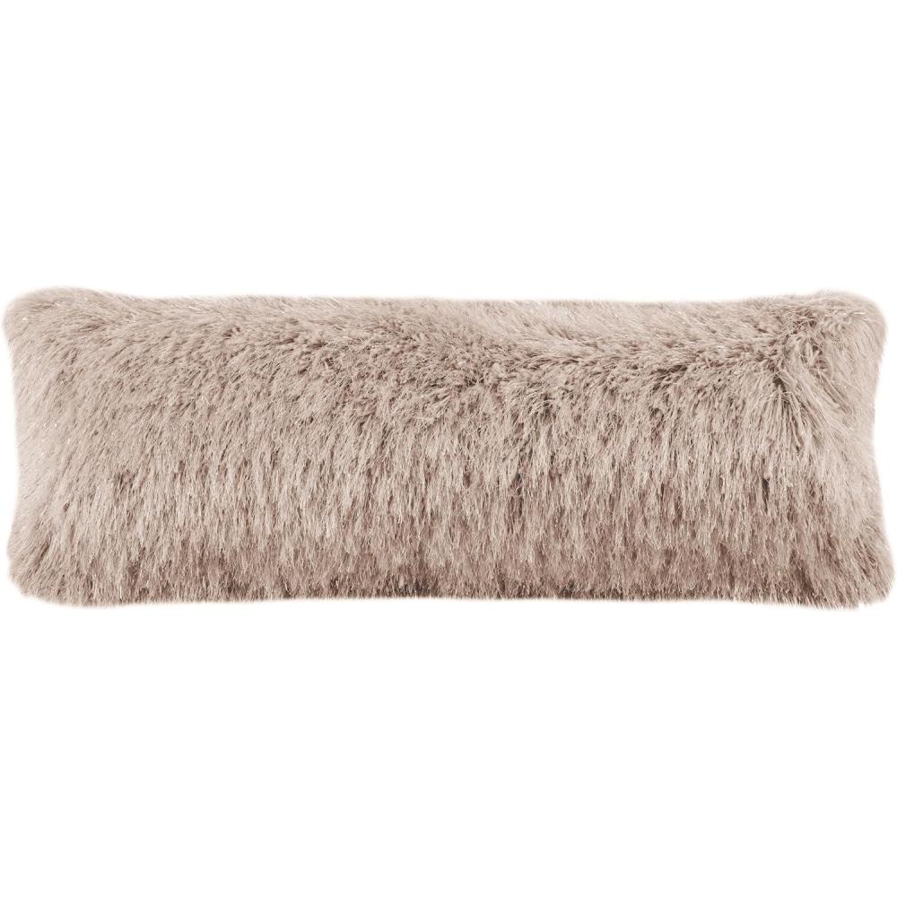 image:imageSAFAVIEH Pillow Collection Shag Modish 20 Throw Metallic SilverMetallic Bronze
