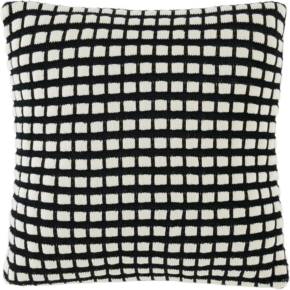 image:imageSAFAVIEH Shay 18x18 Pillow BlackIvory