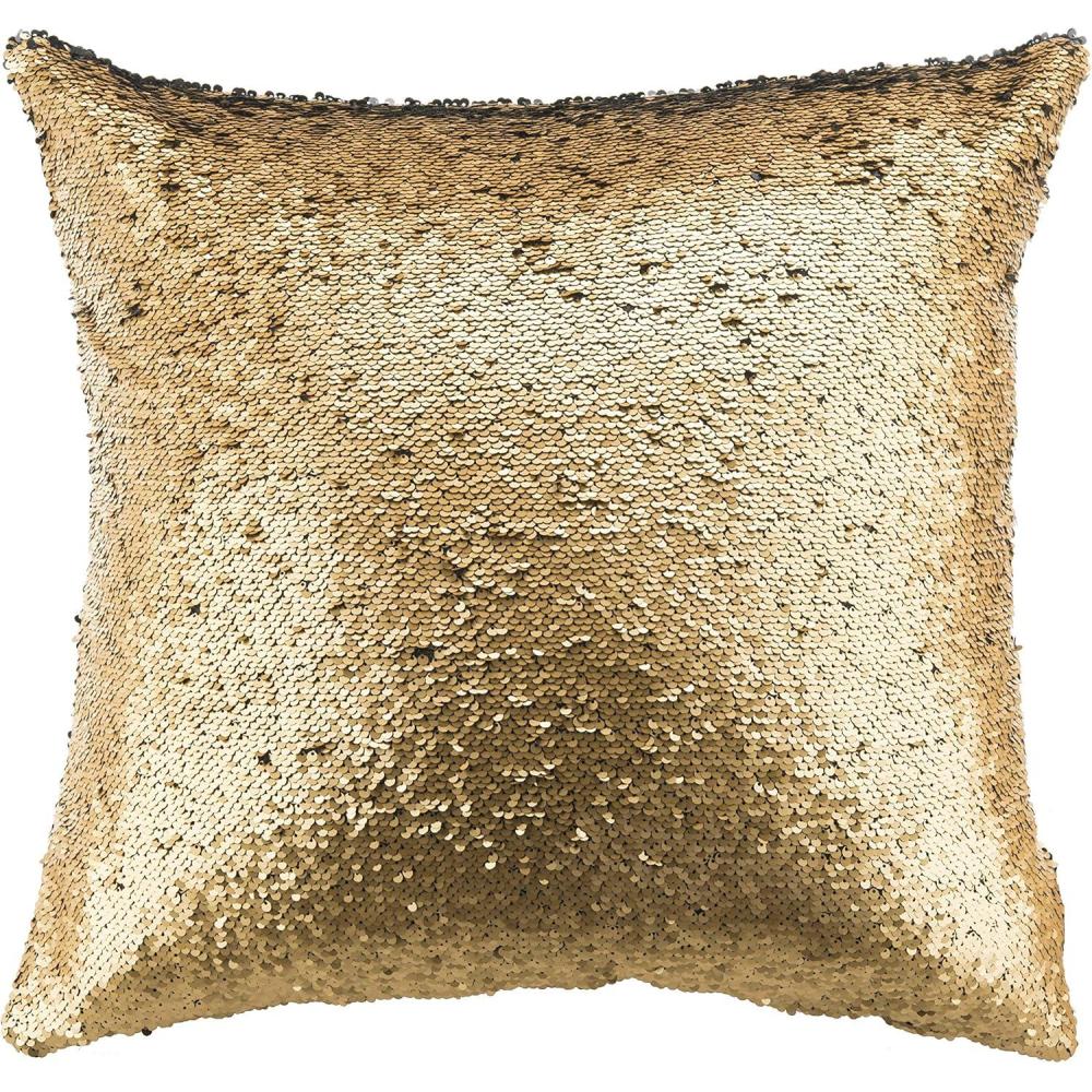 image:imageSAFAVIEH Talon TwoTone Pillow Gold