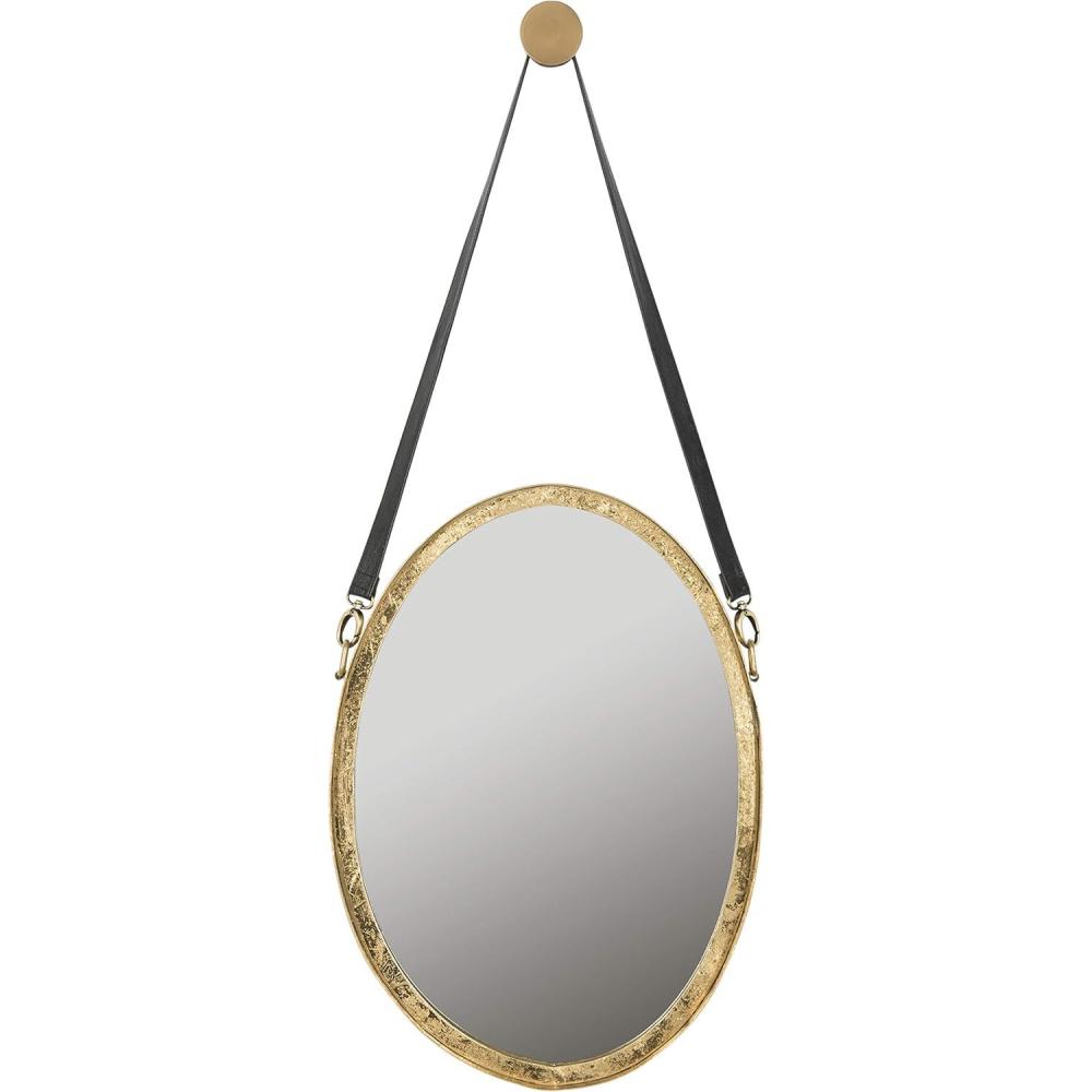 image:imageSafavieh Home Collection Pembroke 16 x 40inch Antique Gold Decorative Strap Mirror
