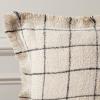 SAFAVIEH Alita 20×20 Pillow, Natural/Black