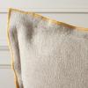 SAFAVIEH Amal 20×20 Pillow, Natural/Mustard