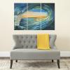 SAFAVIEH Art Collection Blue Grotto Triptych Wall Art, Gold