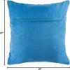 SAFAVIEH Clairton Metallic Cowhide Throw Pillow, Blue/Silver