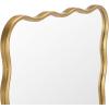 SAFAVIEH Home Collection – Ariana Gold Rectangular Wall Mirror, Sculpted Wavy Frame Decorative Accent (MRR9036A)(Gold)