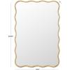 SAFAVIEH Home Collection – Ariana Gold Rectangular Wall Mirror, Sculpted Wavy Frame Decorative Accent (MRR9036A)(Gold)