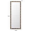SAFAVIEH Home Collection – Azaria Black & Natural Beaded Full Length Wall Mirror, Decorative Pine Wood Frame, Vertical Hanging Accent (MRR9028A)(Black/Natural)