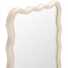 SAFAVIEH Home Collection – Izara White Wavy Wood Full Length Wall Mirror, Vertical Mounted Decorative Mirror for Bedroom, Hallway or Living Room (MRR9027A)(White)