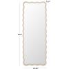 SAFAVIEH Home Collection – Izara White Wavy Wood Full Length Wall Mirror, Vertical Mounted Decorative Mirror for Bedroom, Hallway or Living Room (MRR9027A)(White)