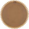 SAFAVIEH Home Collection – Kelly Natural Round Wall Mirror, Sculpted Wood Frame Decorative Accent (MRR9033A)(Natural)