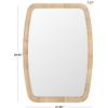 SAFAVIEH Home Collection – Lani Natural Rattan Wall Mirror, Rounded Rectangular Frame, Vertical or Horizontal Hanging Accent (MRR9032A)(Natural)