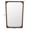 SAFAVIEH Home Collection – Lola Brown Wall Mirror, Rounded Rectangular Wood Frame, Vertical Hanging Accent (MRR9031A)(Brown)