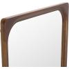 SAFAVIEH Home Collection – Lola Brown Wall Mirror, Rounded Rectangular Wood Frame, Vertical Hanging Accent (MRR9031A)(Brown)