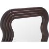 SAFAVIEH Home Collection – Mahya 32″ x 63″ Full Length Mirror, Walnut Wood Frame, Wavy Rectangular Wall Mirror, Modern Decorative Accent (MRR9006C)(Brown)