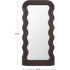 SAFAVIEH Home Collection – Mahya 32″ x 63″ Full Length Mirror, Walnut Wood Frame, Wavy Rectangular Wall Mirror, Modern Decorative Accent (MRR9006C)(Brown)