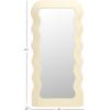 SAFAVIEH Home Collection – Mahya 32″ x 63″ Full Length Mirror, Walnut Wood Frame, Wavy Rectangular Wall Mirror, Modern Decorative Accent (MRR9006C)(White)