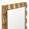 SAFAVIEH Home Collection – Nira Gold Rectangular Wall Mirror, Sculpted Frame Decorative Accent (MRR9035A)(Gold)