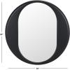 SAFAVIEH Home Collection – Ollie 30″ Round Wall Mirror(Black)