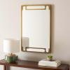 SAFAVIEH Home Collection – Titlia 24″ x 36″ Rectangle Wall Mirror(Antique Brass)